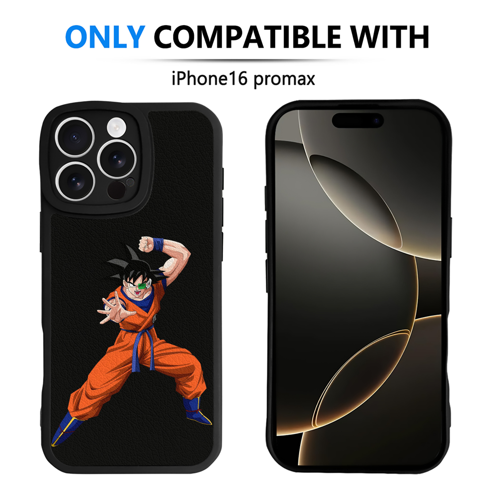 （画像用） ドラゴンボール 孫悟空（そん ごくう）Son Goku カカロット DRAGON BALL Kakarotto 【iPhone 16シリーズ対応】シリコンスマホケース（レザー調） 材質：シリコン